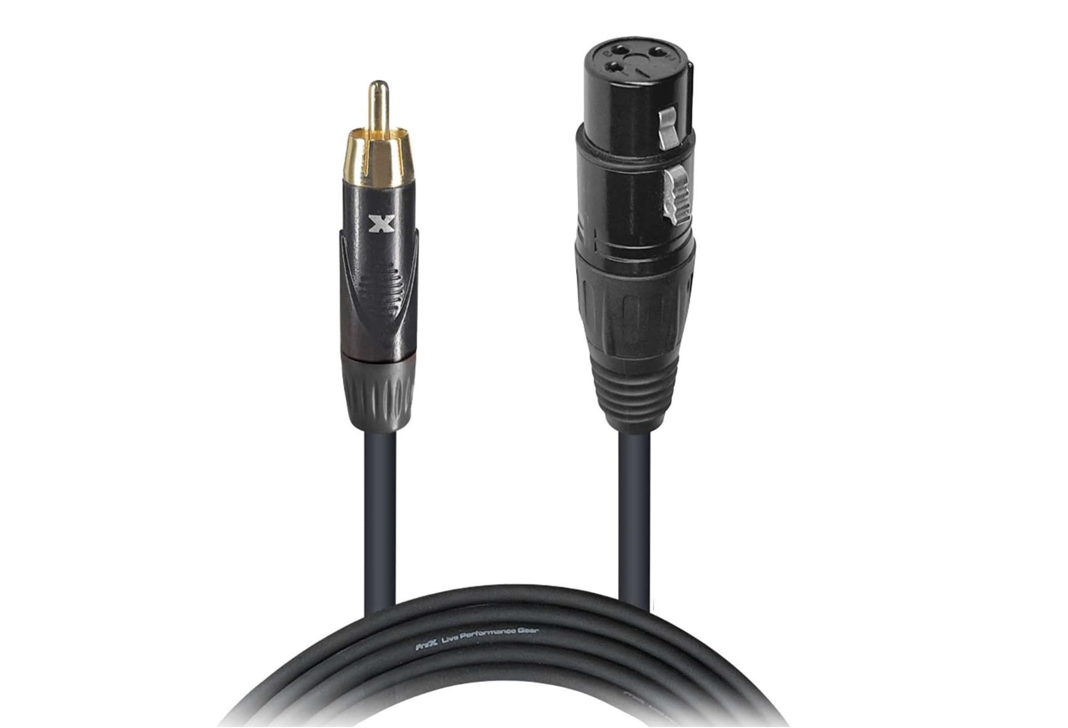 ProX XC-RXF10 10 Ft. Unbalanced RCA to XLR3-F High Performance Audio Cable