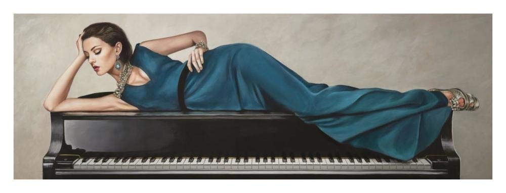 Piano Lady-Paper Art-38x14”