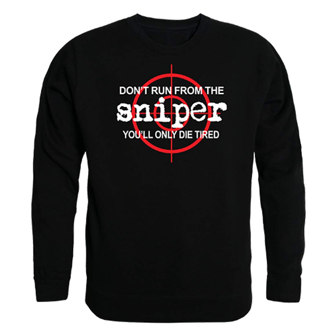 Graphic Crewneck, Sniper, Black, 2X
