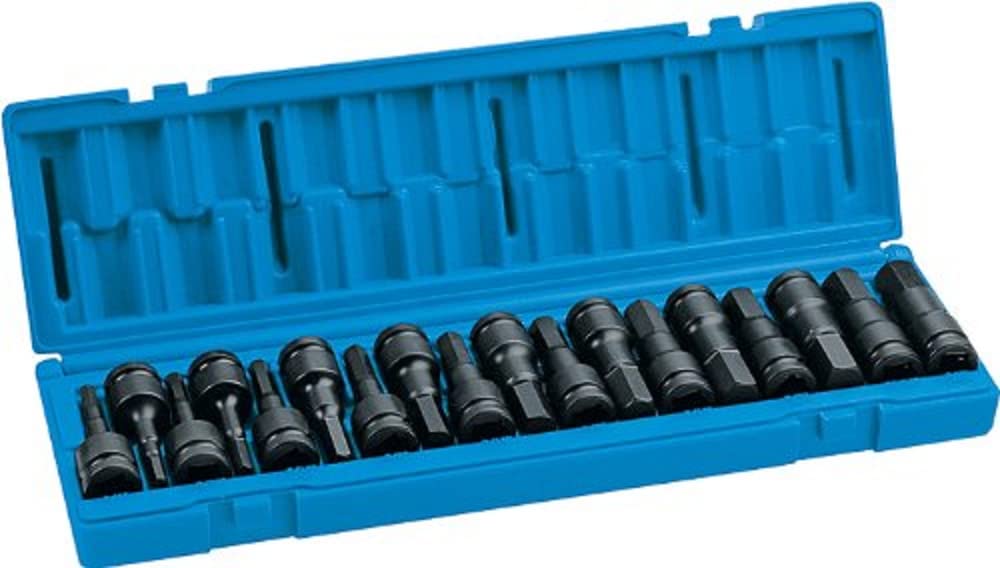 18-Piece 1/2 in. Drive SAE/Metric Standard Hex Driver Set