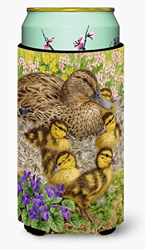 Carolines Treasures Asa2084Tbc Female Mallard Duck And Ducklings Tall Boy Beverage Insulator Hugger, Tall Boy, Multicolor