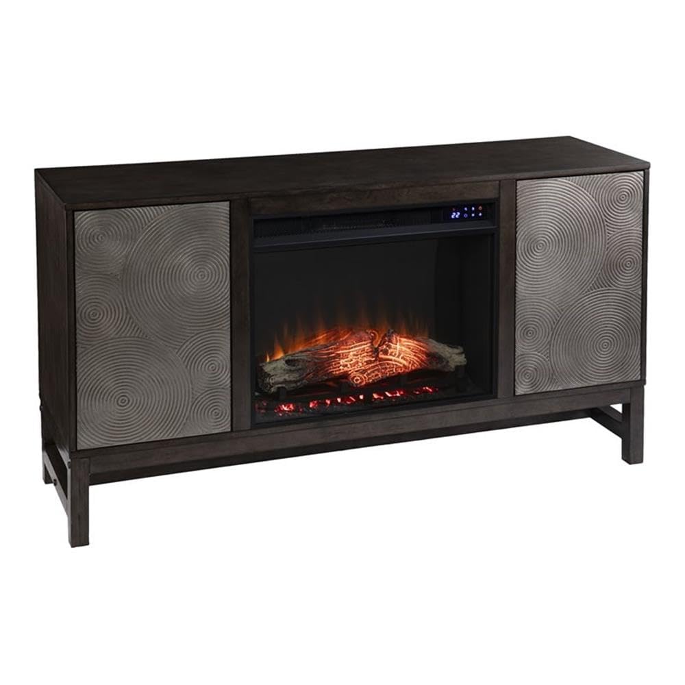 Lannington Touch Screen Electric Fireplace w/ Media Storage