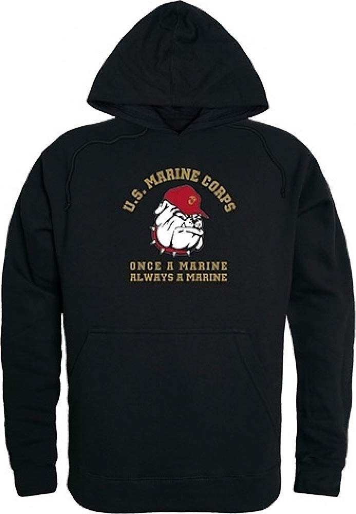 Graphic Pullover, USMC Dog, Black, 2X