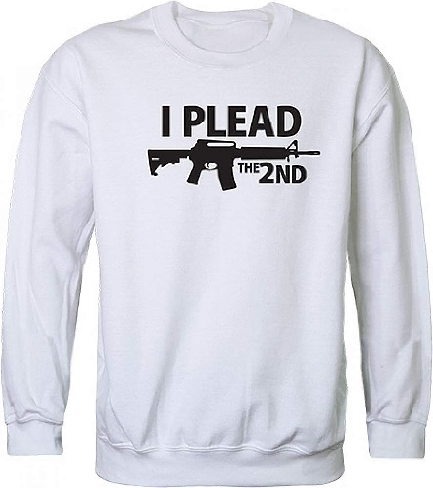 Graphic Crewneck,I Plead the 2nd, White, S