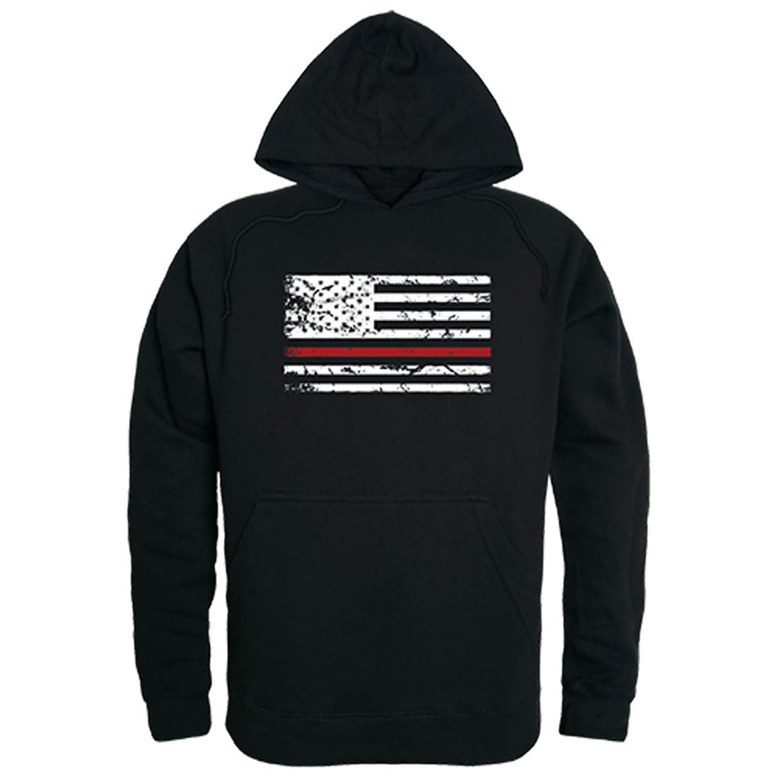 Graphic Pullover, Thin Red Line, Black, M