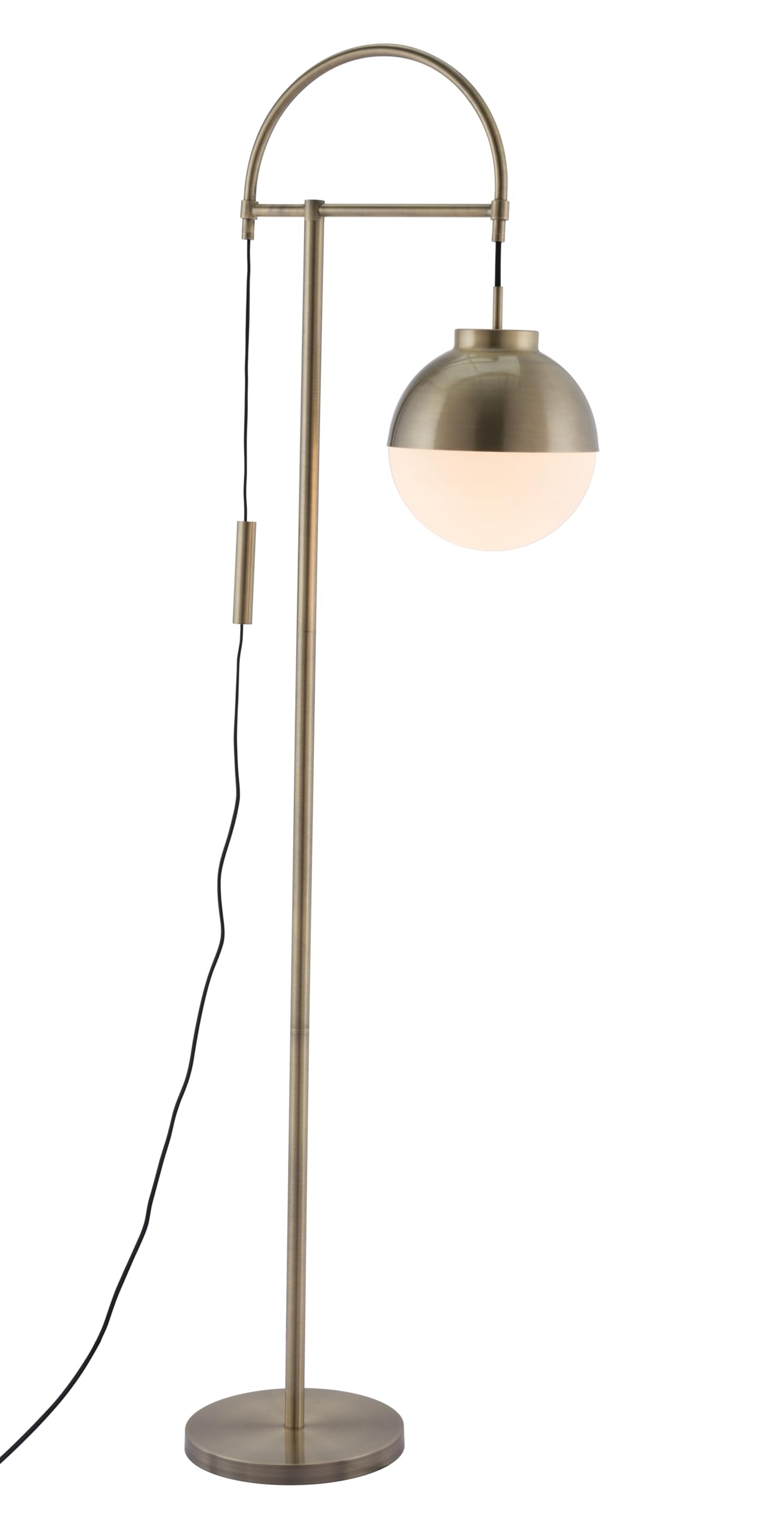 Waterloo Floor Lamp White and Bronze
