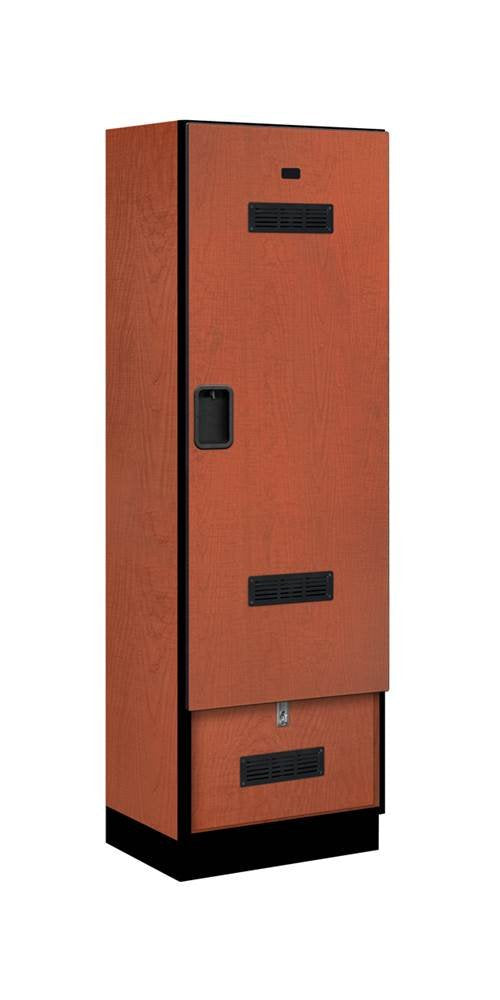 24 Wide Designer Wood Gear Locker - 6 Feet High - 18 Inches Deep - Cherry