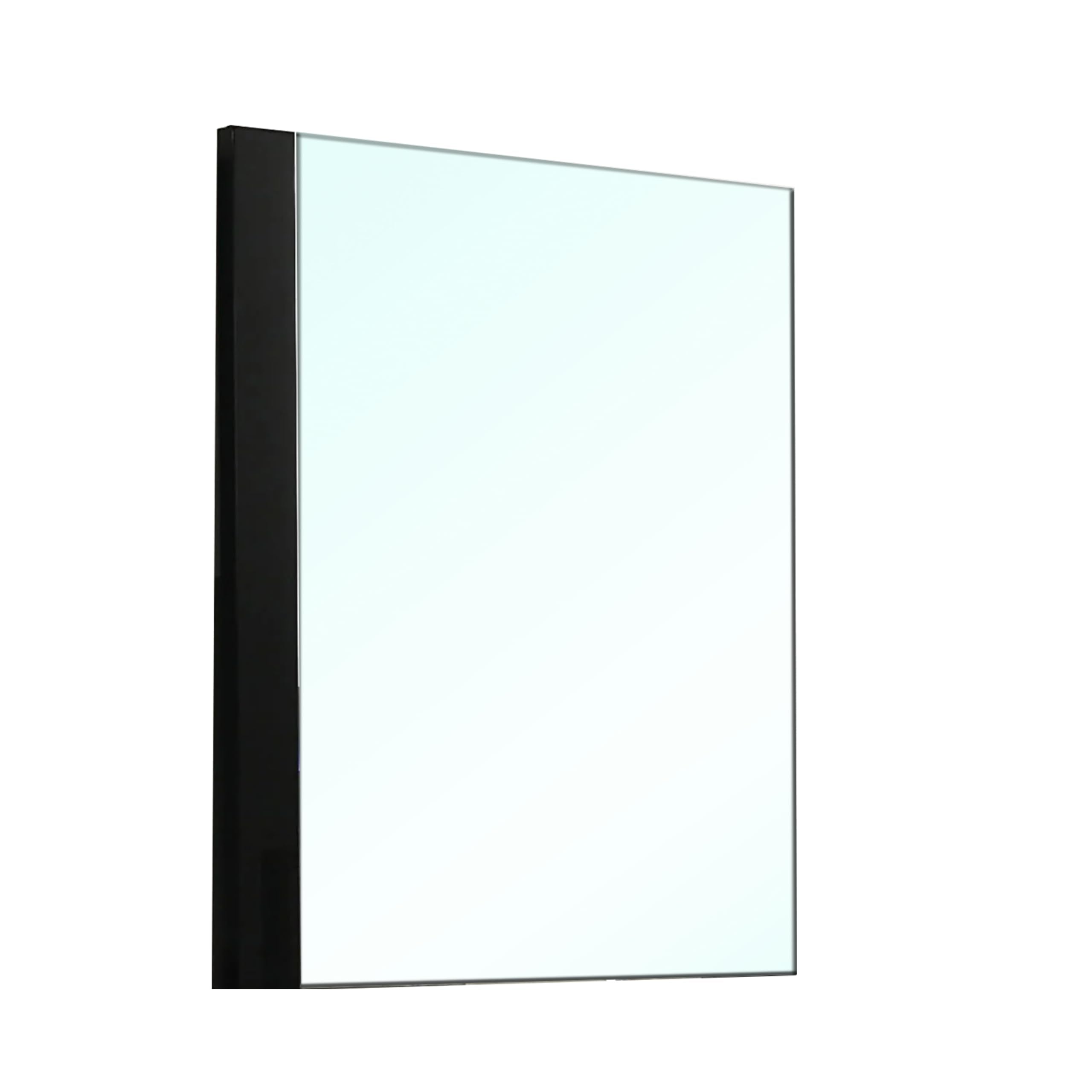 Suni Dresser Mirror, 40 Inch, Sleek Piano Black Wood, Frameless Design