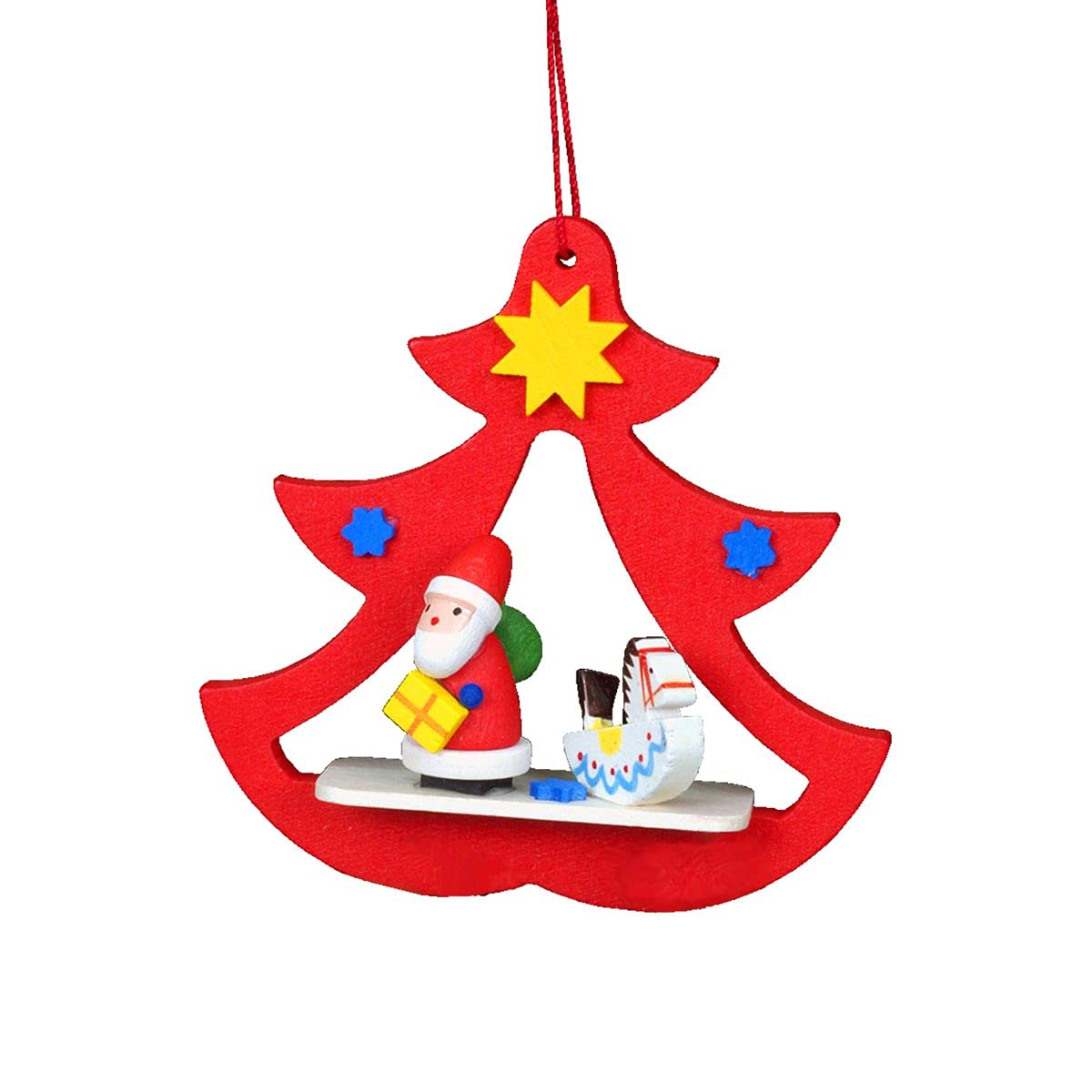 ORNMNT, SANTA IN TREE EACH