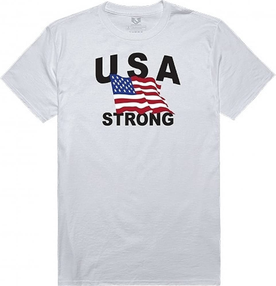 Relaxed Graphic T, USA Strong 4, White, 2X