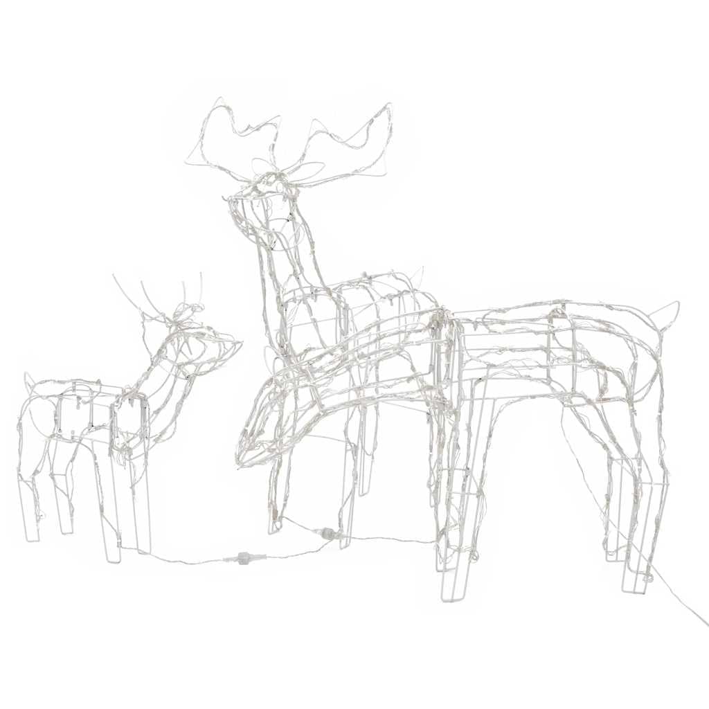 vidaXL 3 Piece Christmas Light Display Reindeers 229 LEDs
