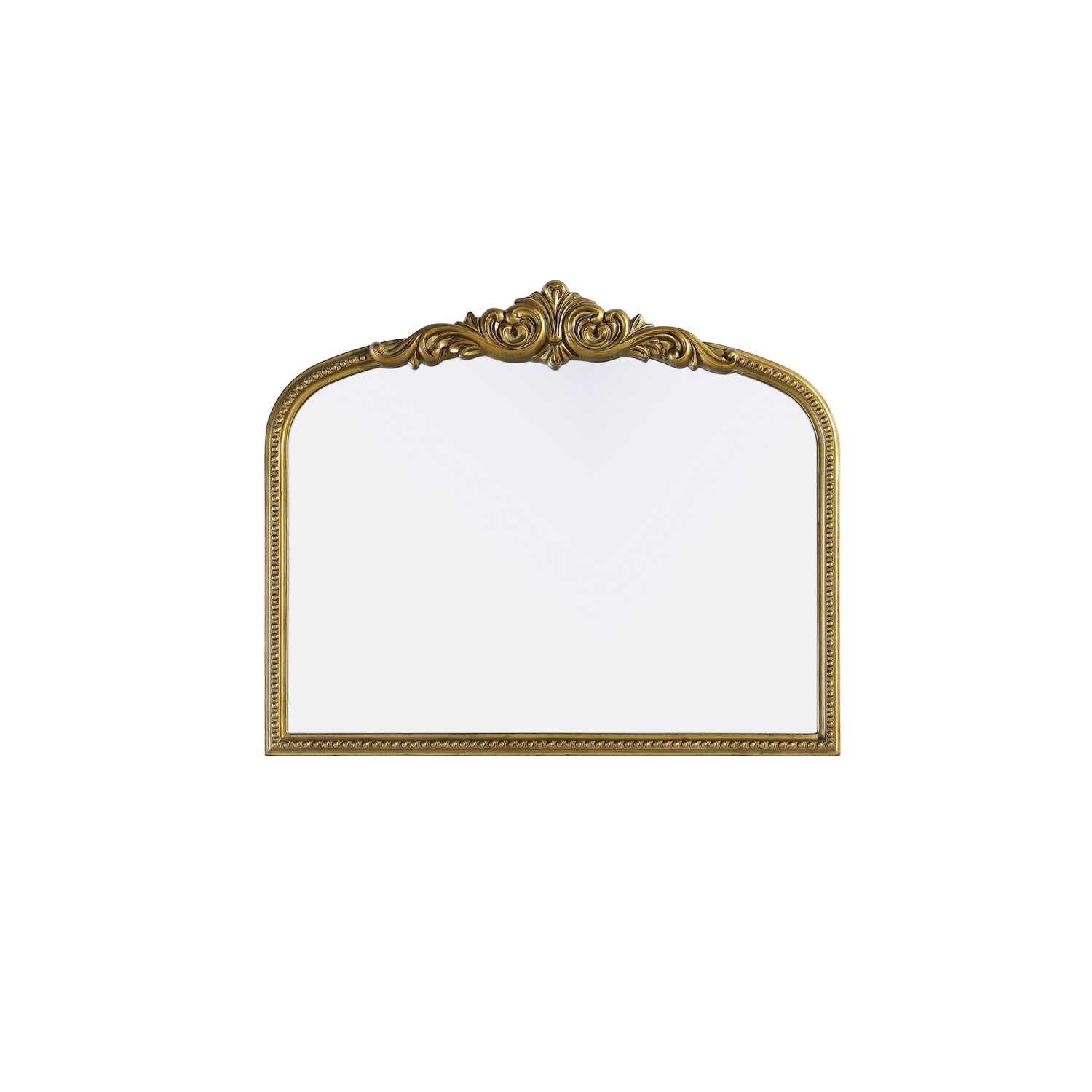 Naomi Vintage Resin Mirror 36x30 in Antique Brass