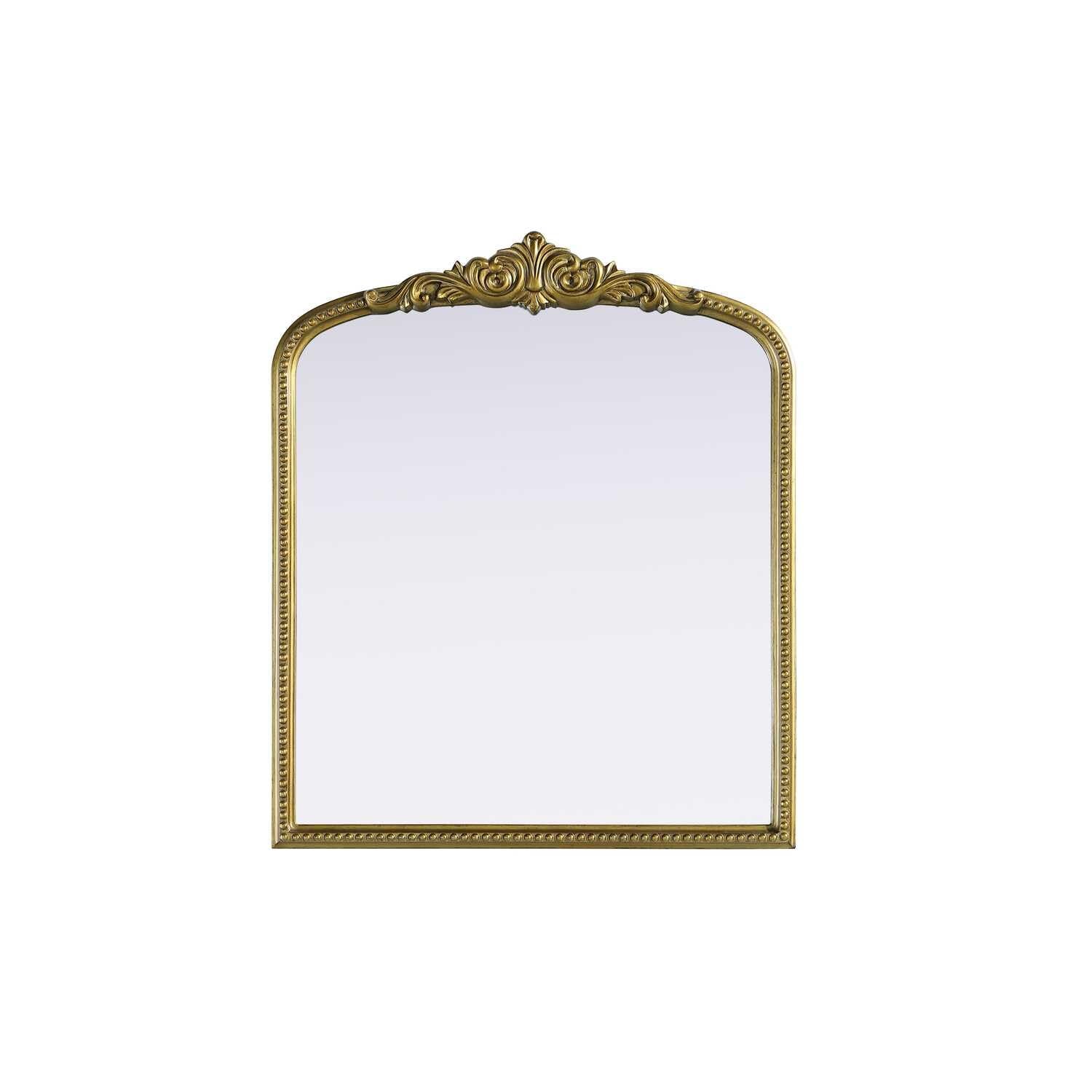 Naomi Vintage Resin Mirror 30x36 in Antique Brass