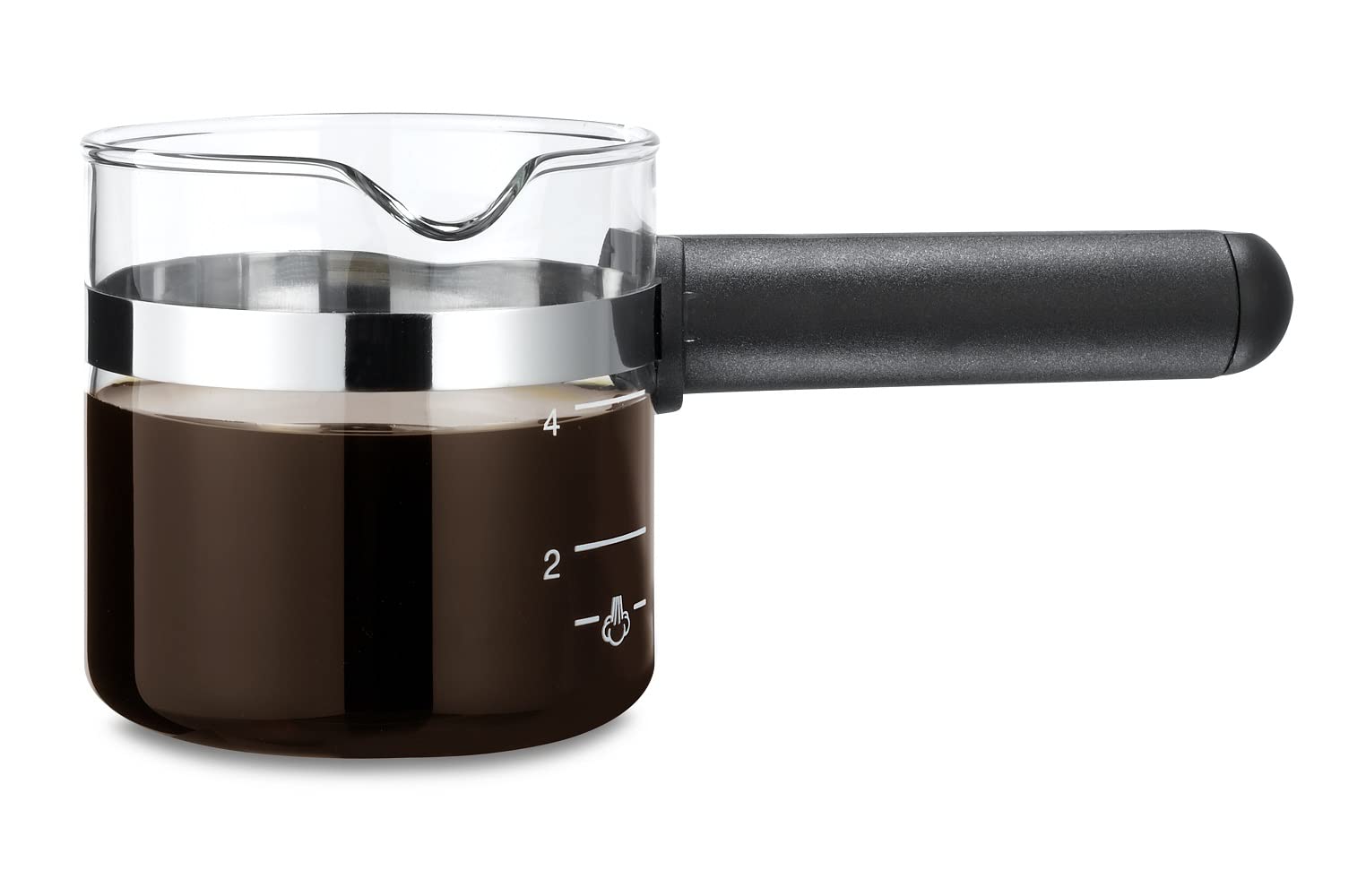 Caf       Brew Collection Universal Glass Espresso Replacement Carafe - Medelco Espresso Machine Replacement Carafe - 4 Cup Blac