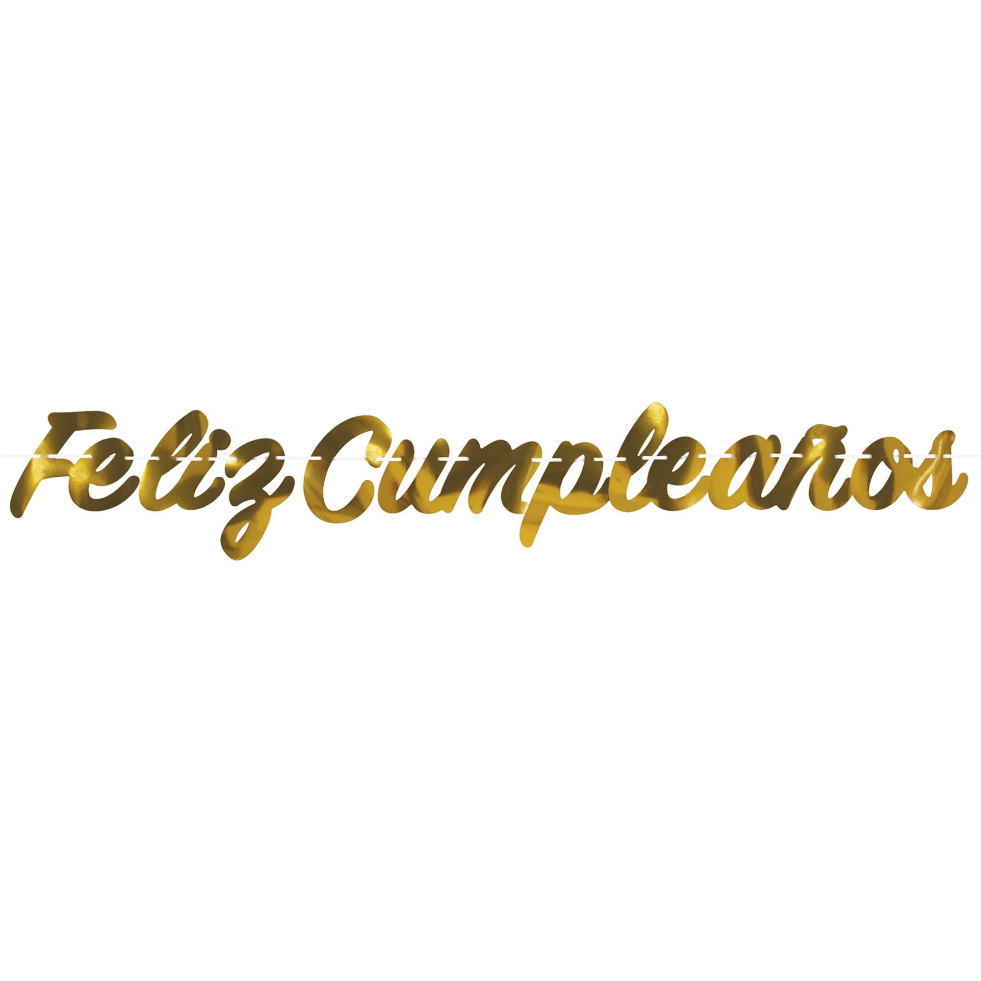 Beistle 56181 Foil Feliz Cumpleanos Streamer
