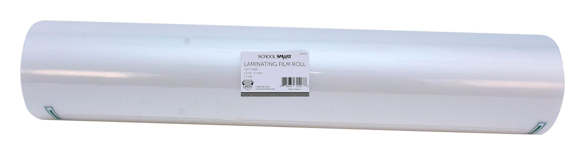 School Smart Laminating Film Roll, 27 Inches X 500 Feet, 3 Mil Thickness