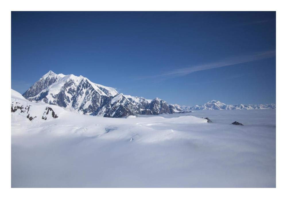 Cloud-covered bowl of the upper Hubbard Glacier, Wrangell-St. Elias National Park, Alaska-Paper Art-26x18”