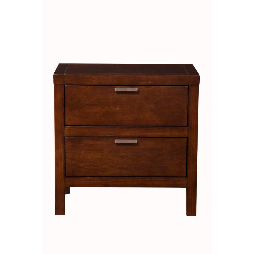 Benjara Benzara Wooden Nightstand With Drawers, Brown,