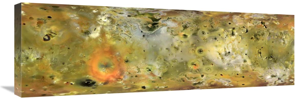 Surface of Io Composite from Gallileo Mission-Canvas Art-36x12”