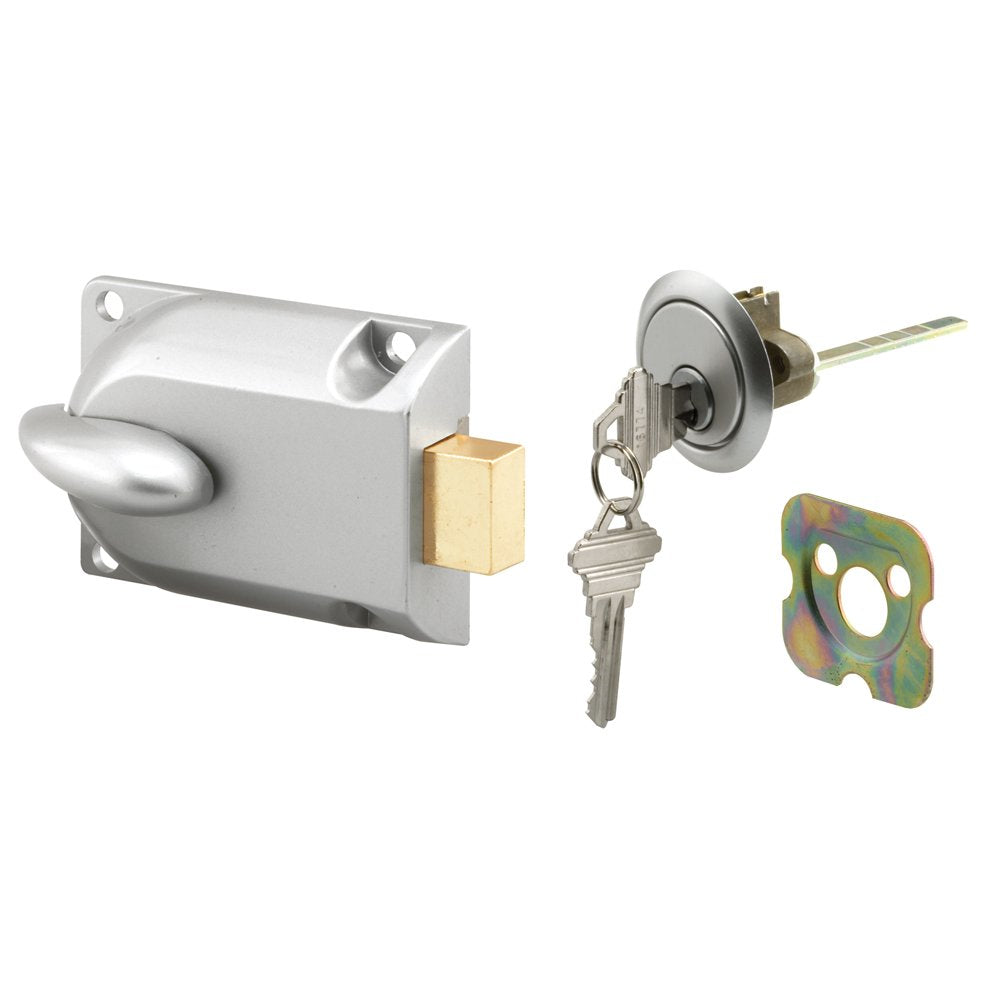 Prime-Line Gd 52119 Diecast Painted Aluminum, Center Mount Deadbolt Lock With Keyed Cylinder (Single Pack)