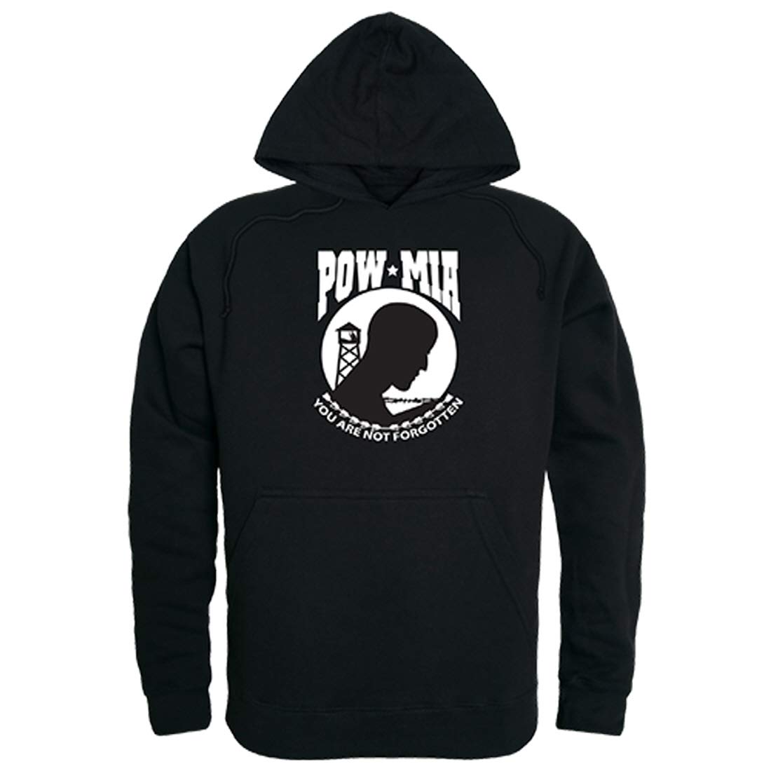 Graphic Pullover, POW*MIA, Black, XL
