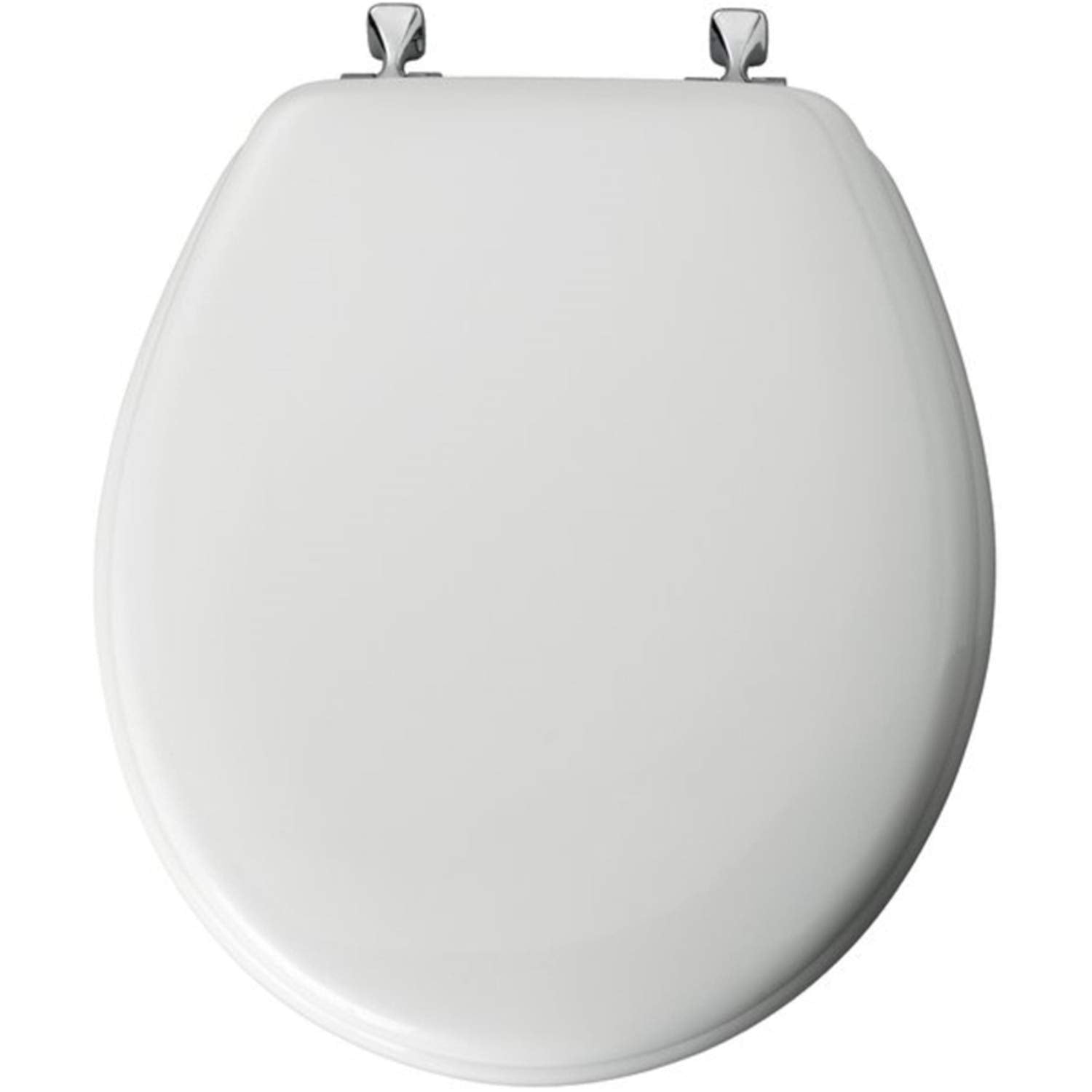 TOILET SEAT RND WH/CHRM (Pack of 1)