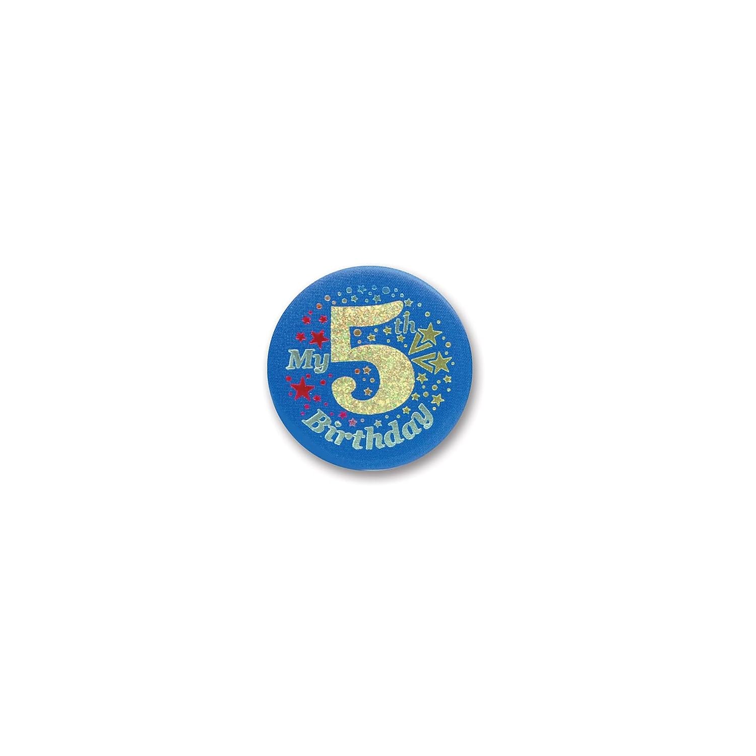 My 5th Birthday Satin Button (Pack of 6)