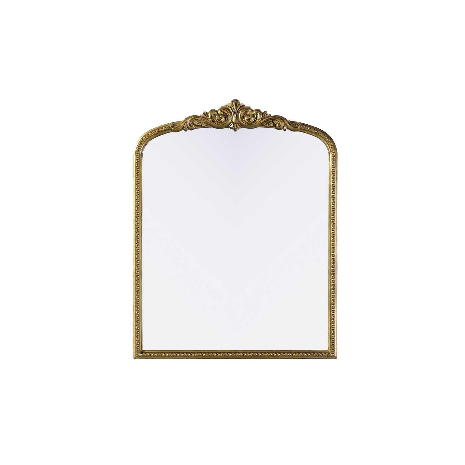 Naomi Vintage Resin Mirror 33x42 in Antique Brass