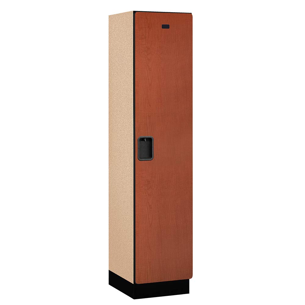 18 Wide Single Tier Designer Wood Locker - 1 Wide - 6 Feet High - 18 Inches Deep - Cherry