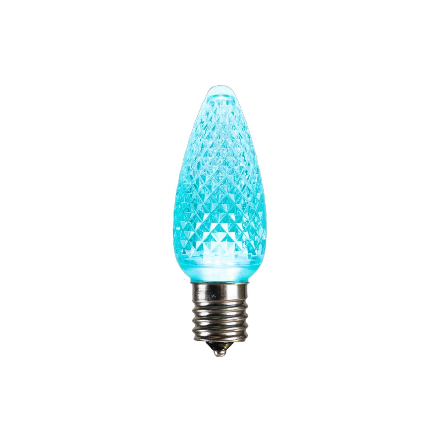 Casafoyer C9 LED Teal Faceted Bulbs, 25-Pack - Dimmable & Energy Efficient ( Pack of 2 )