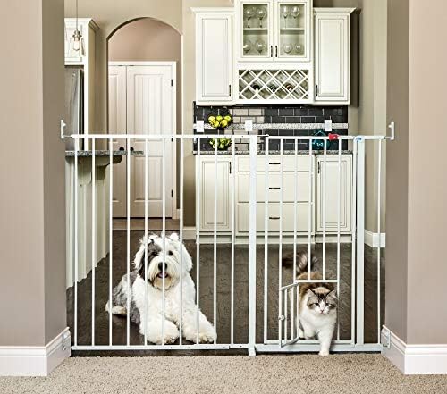 Extra Tall Maxi Walk-Thru Gate With Pet Door