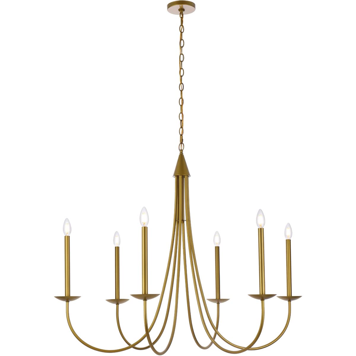 Cohen 42 inch pendant in brass