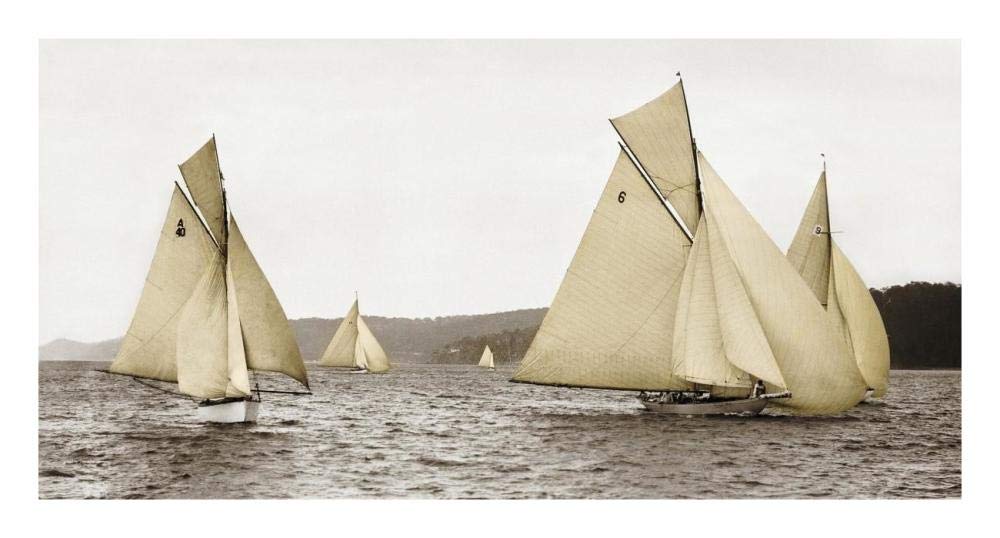 Sloops racing, 1926-Paper Art-26x14”