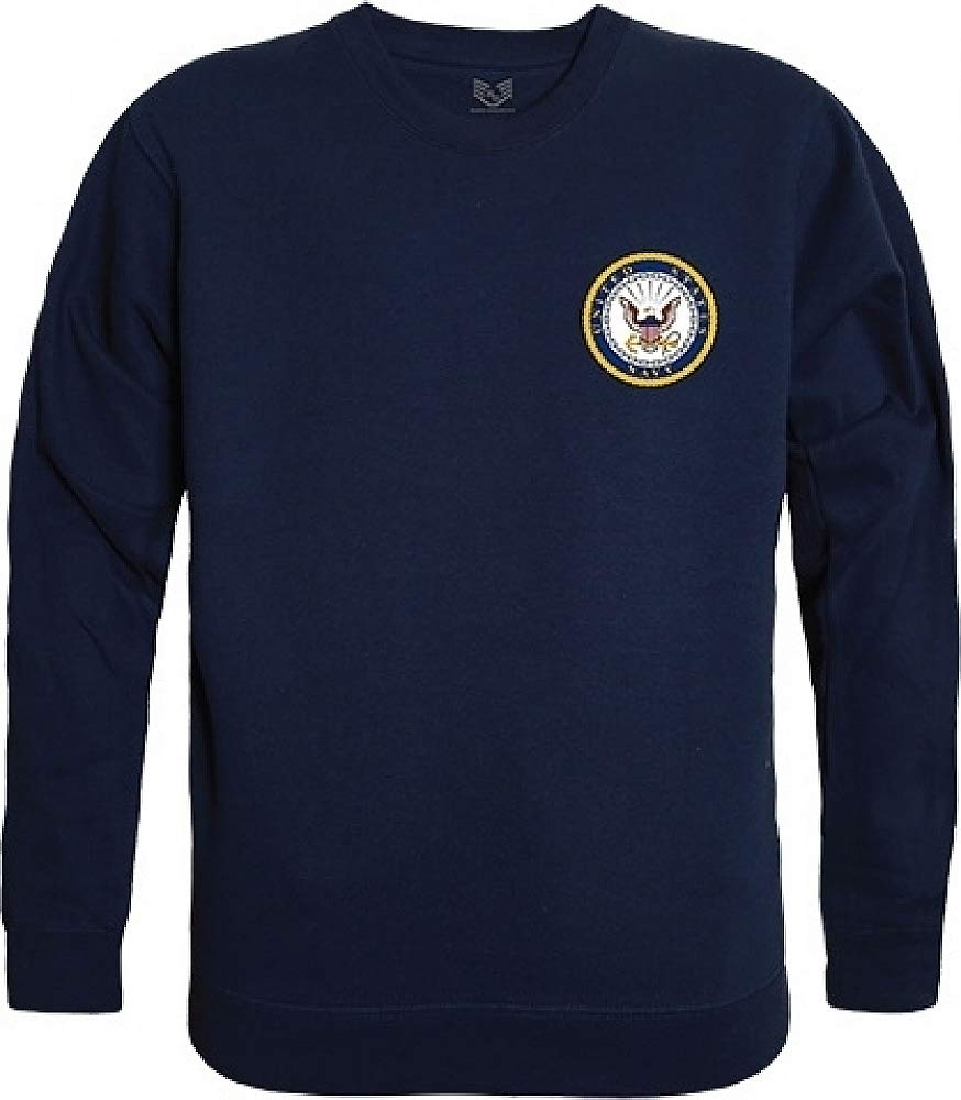 Graphic Crewneck, USN Emblem, Navy, S