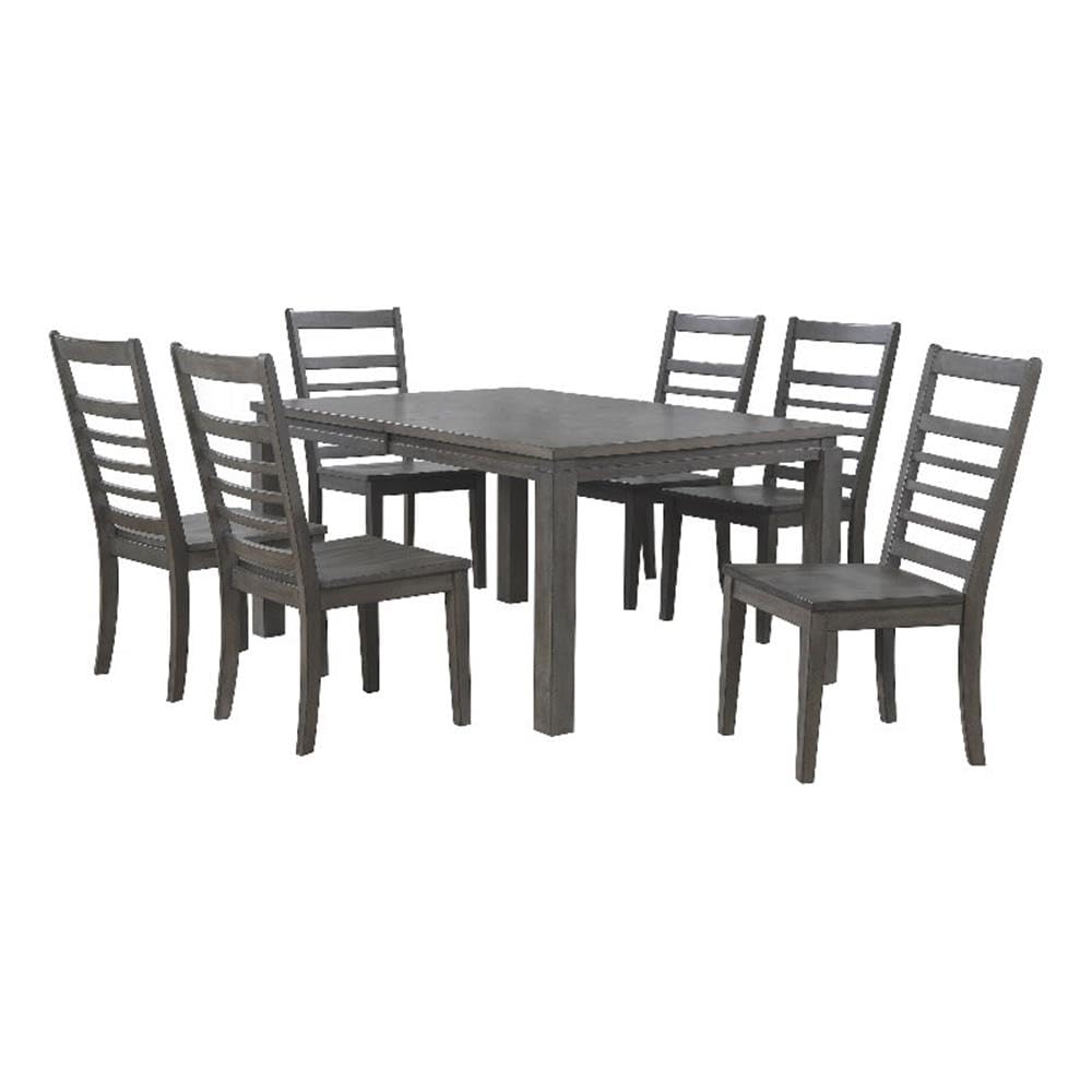 Sunset Trading Shades of Gray 7 Piece 82 Rectangular Extendable Dining Set | Seats 8"