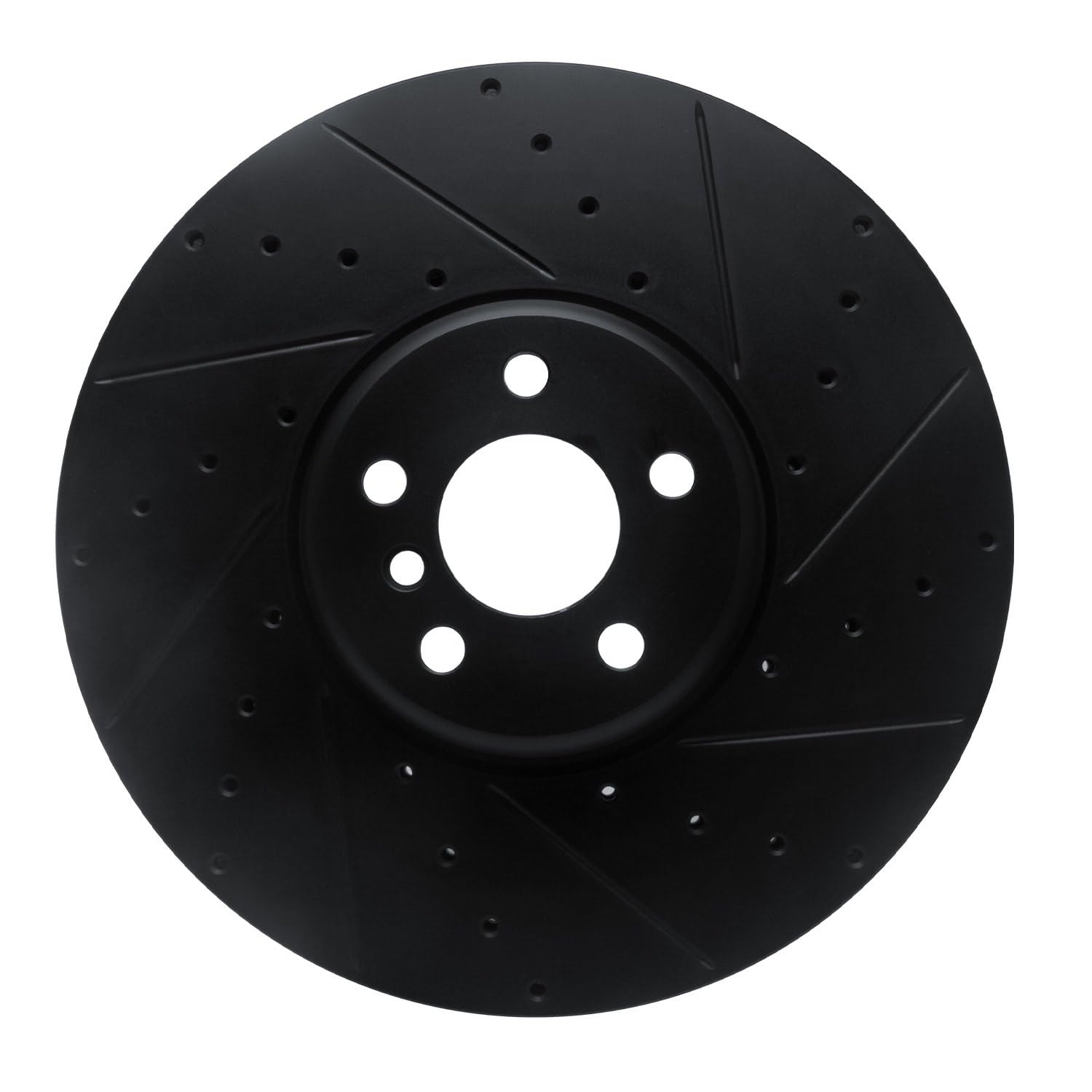 R1 Concepts Brake Rotor Drilled and Slotted Black ECB-31131D
