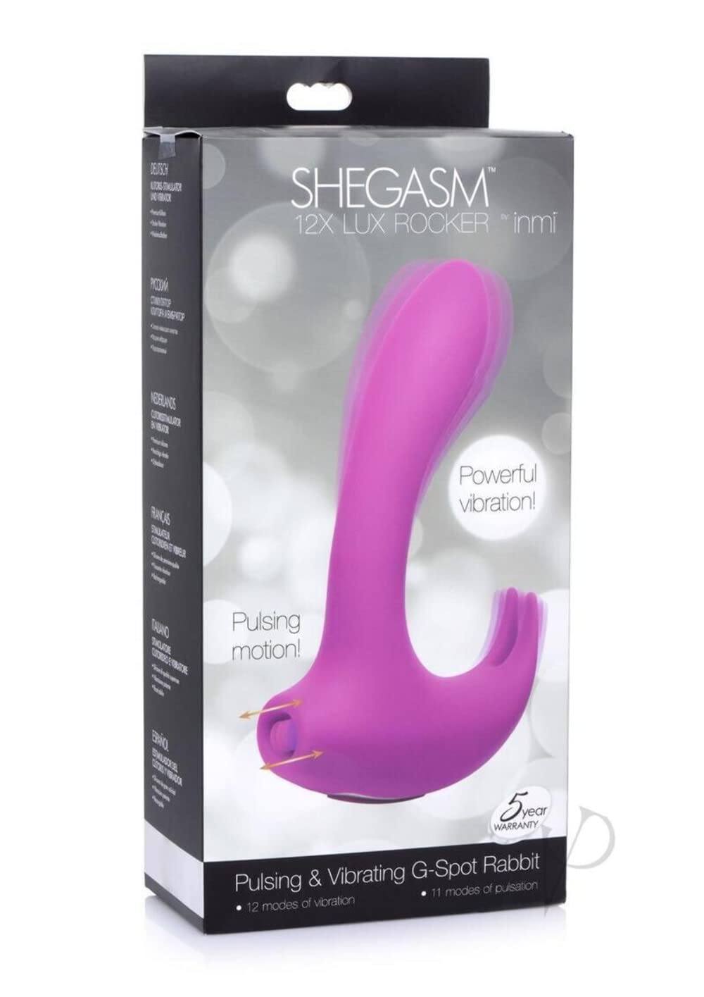 Shegasm 12x Lux Rocker Pulsing and Vibrating G-Spot Rabbit-Purple