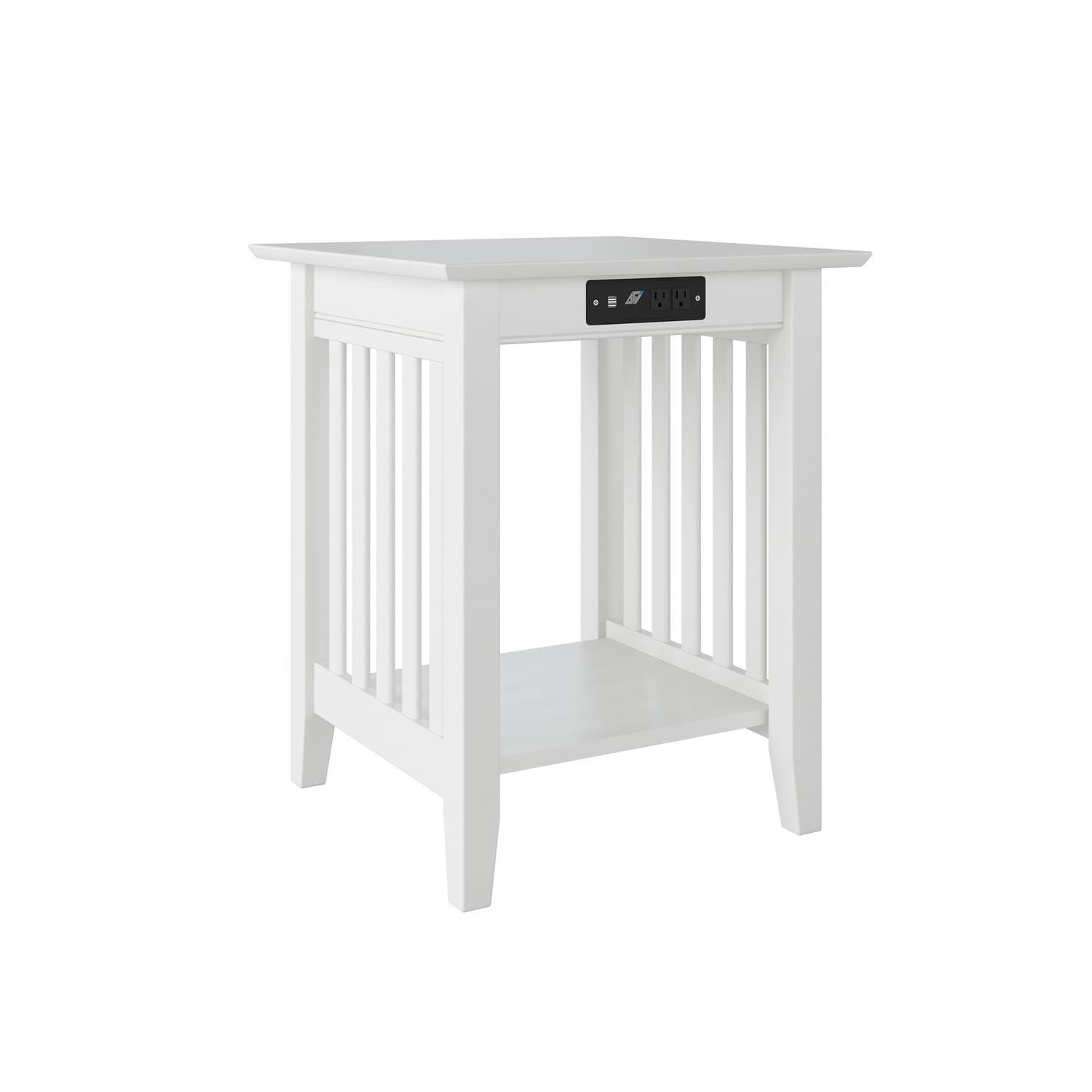 Mission Printer Stand with Charger White