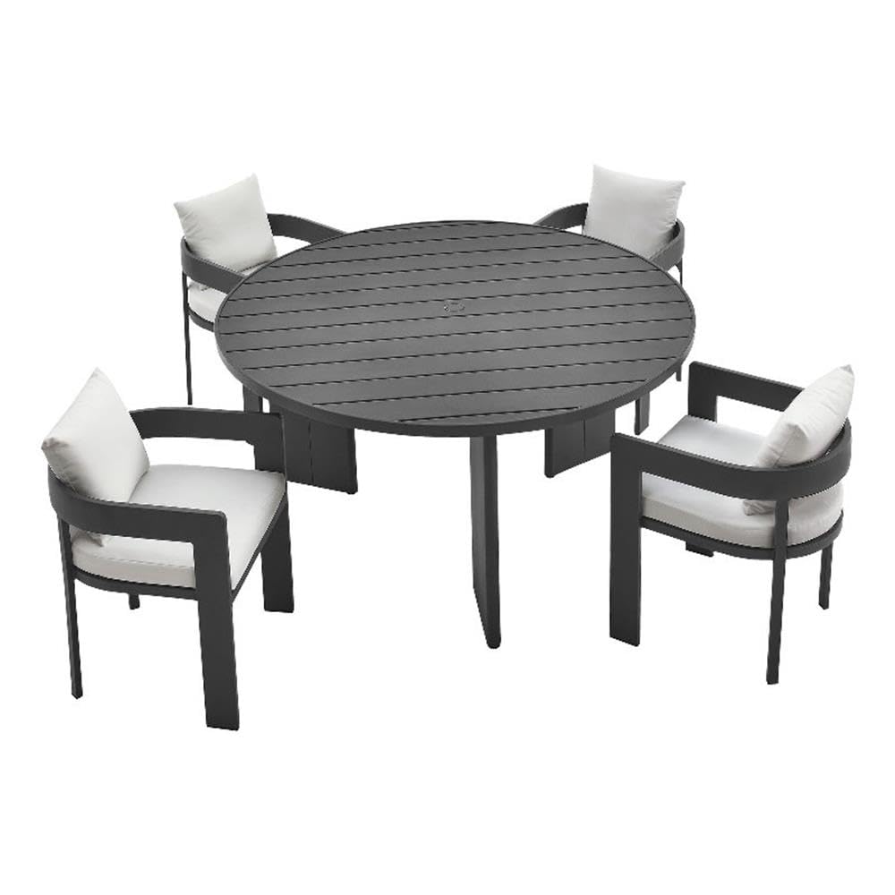 Tahoe 5-Piece Outdoor Patio Aluminum Dining Set by Modway