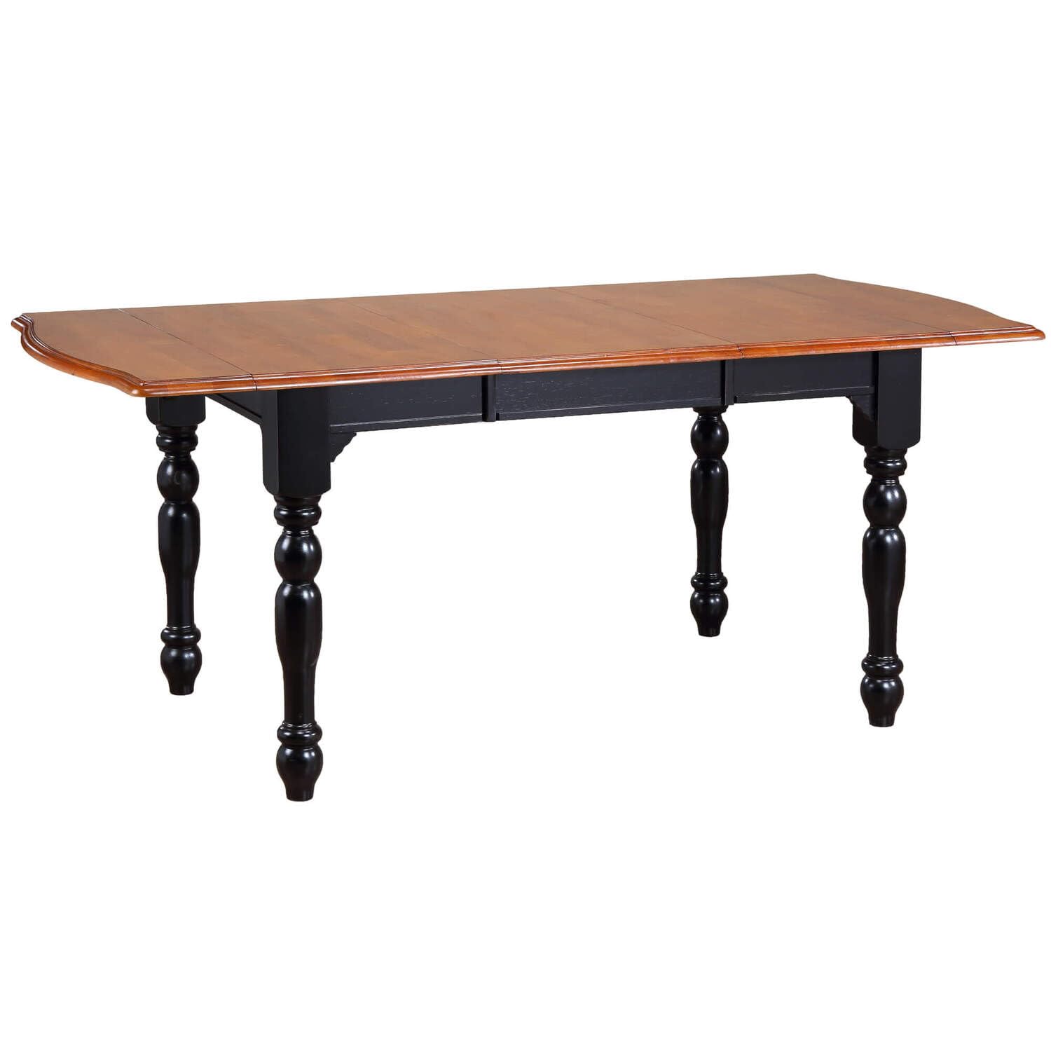 Sunset Trading Black Cherry Selections 5 Piece 72 Rectangular Drop Leaf Extendable Dining Table Set with 4 Aspen Chairs | Seats 8"