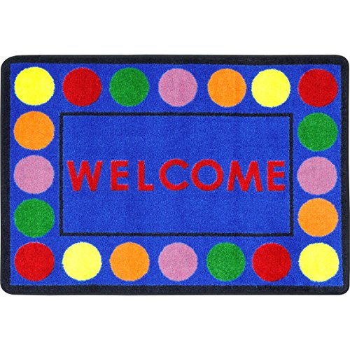 Joy Carpets Kid Essentials Lots of Dots 28 x 310??Indoor Area Rug in Color Multi