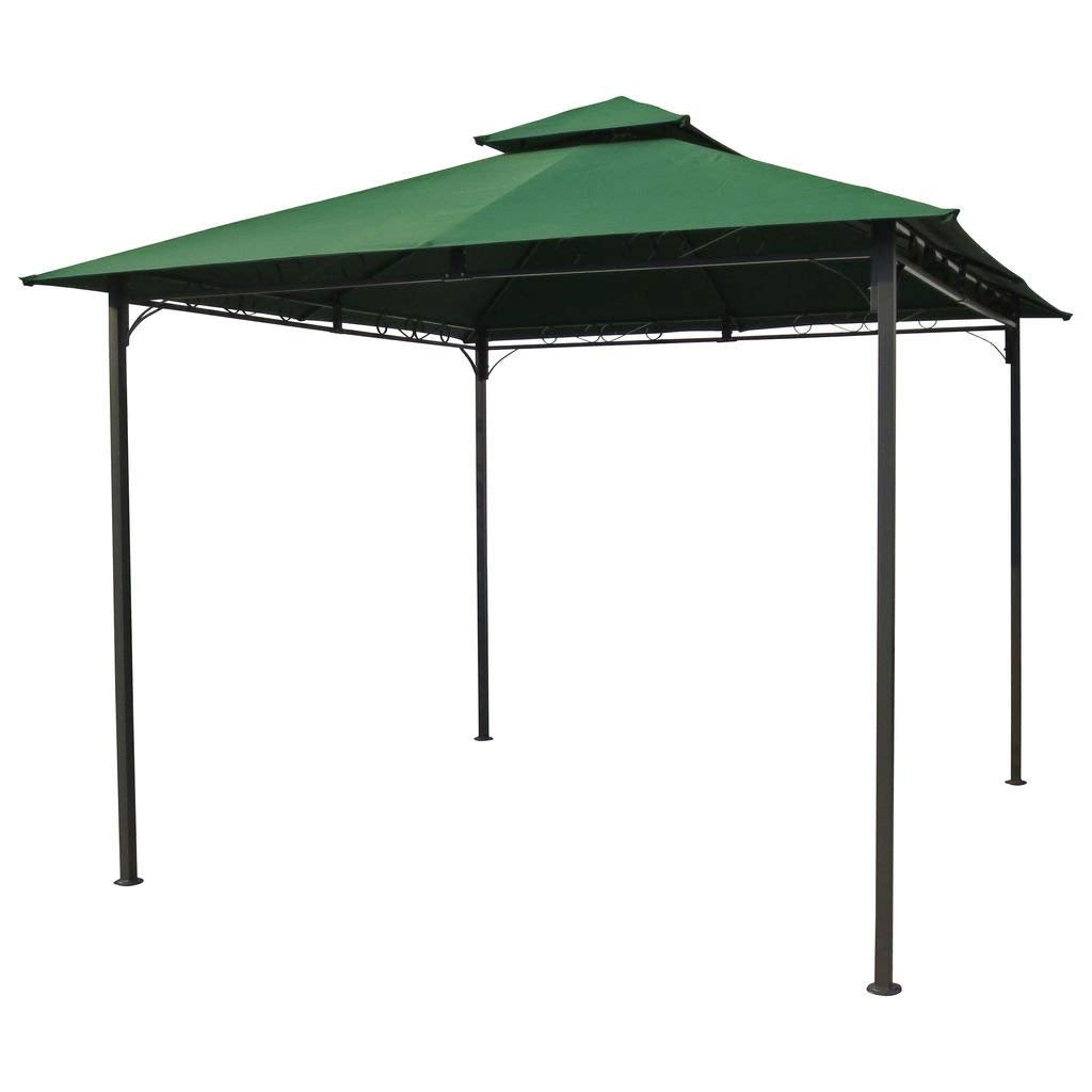 St. Kitts Vented Canopy Gazebo - Dark Grey/Forest Green