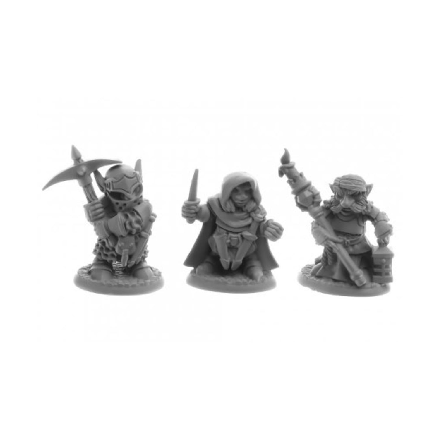 Reaper Deep Gnome Adventurers Miniature Figure 25mm Heroic Scale Bones USA Miniatures