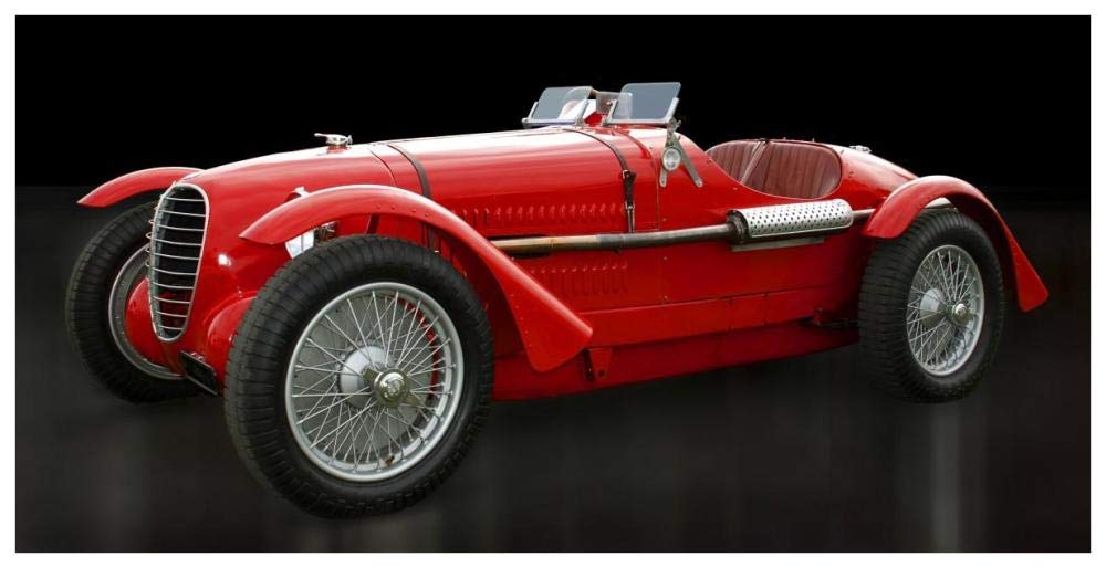 Vintage Italian race-car-Paper Art-74x38”