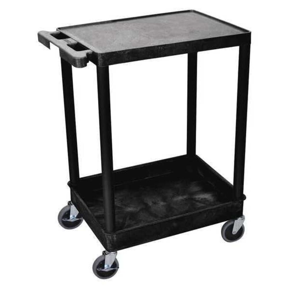 2 Shelf Black Tub Cart