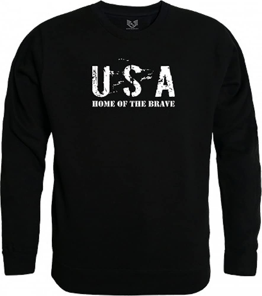 Graphic Crewneck, HOT Brave, Black, 2X