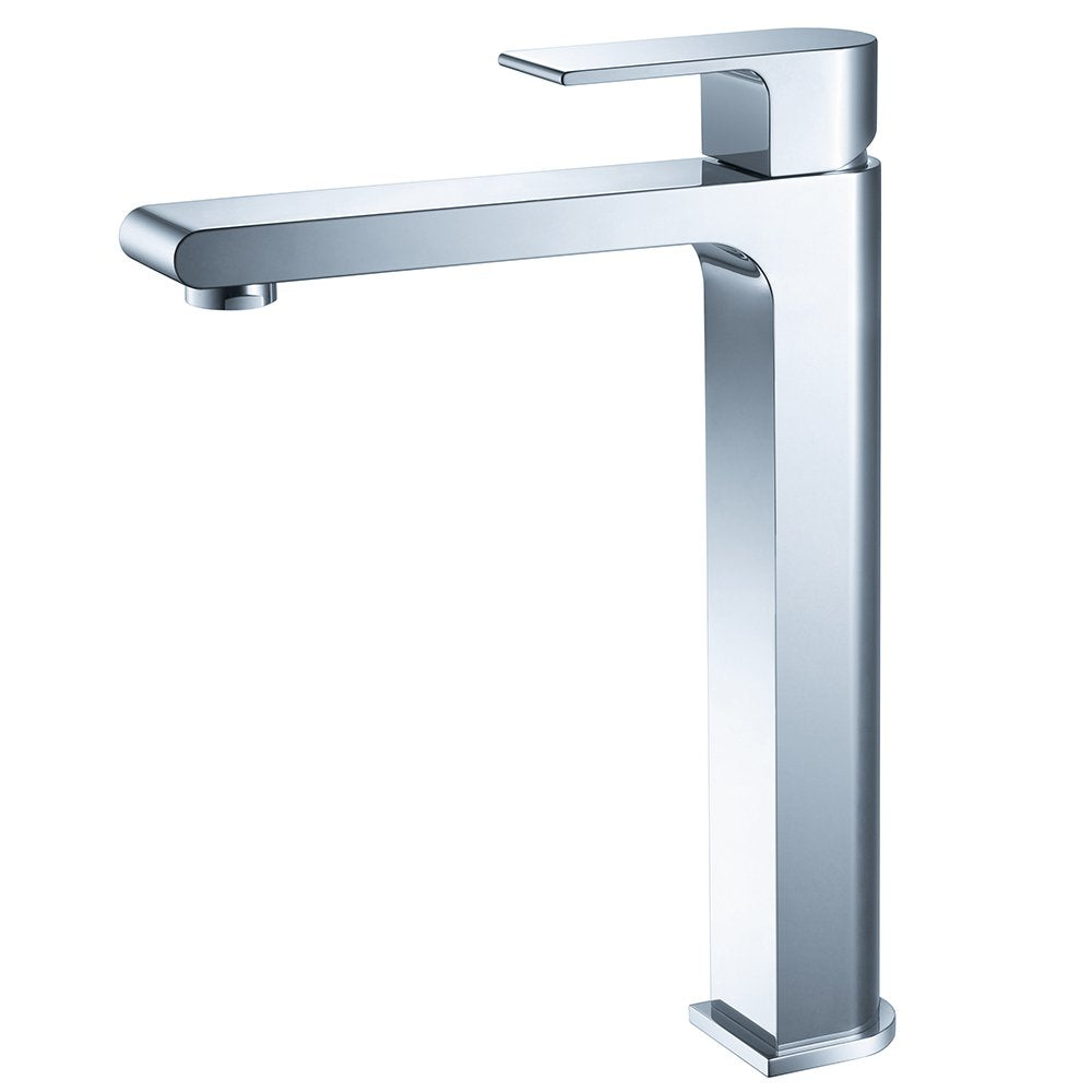 Fresca Bath Fft9152Ch Allaro Single Hole Vessel Mount Bathroom Vanity Faucet, Chrome