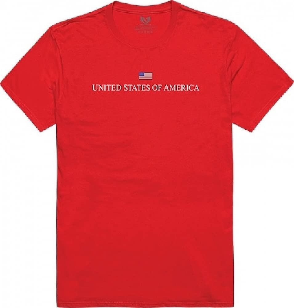 Relaxed Graphic Tee, USA, Red, XL