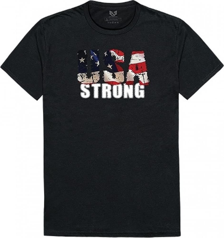 Relaxed Graphic T, USA Strong 1, Black, 2X