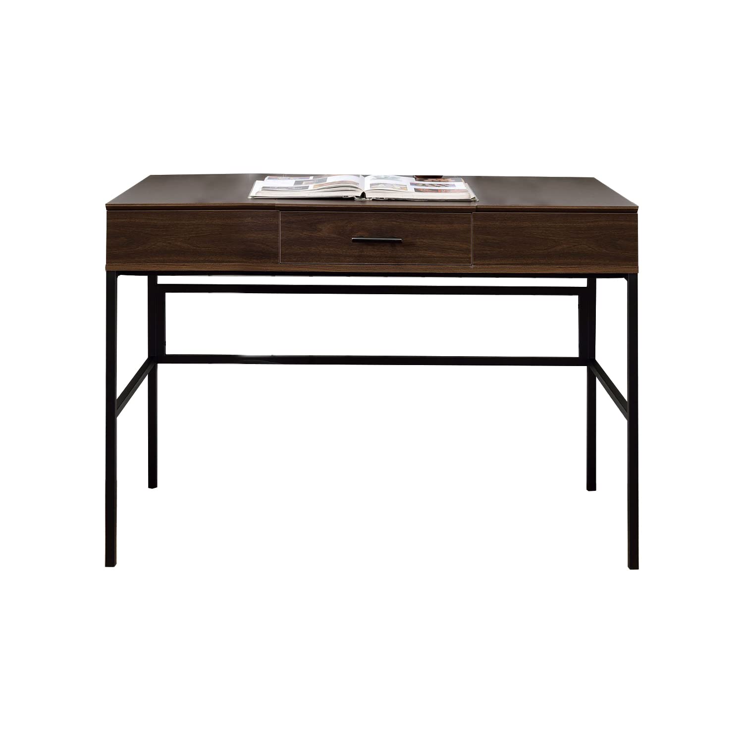 Writing Desk with Lift Top Storage and USB Plugin, Brown